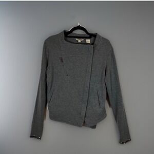 Stetson Gray Moto Jacket Studded Western Style Womens Size‎ Medium